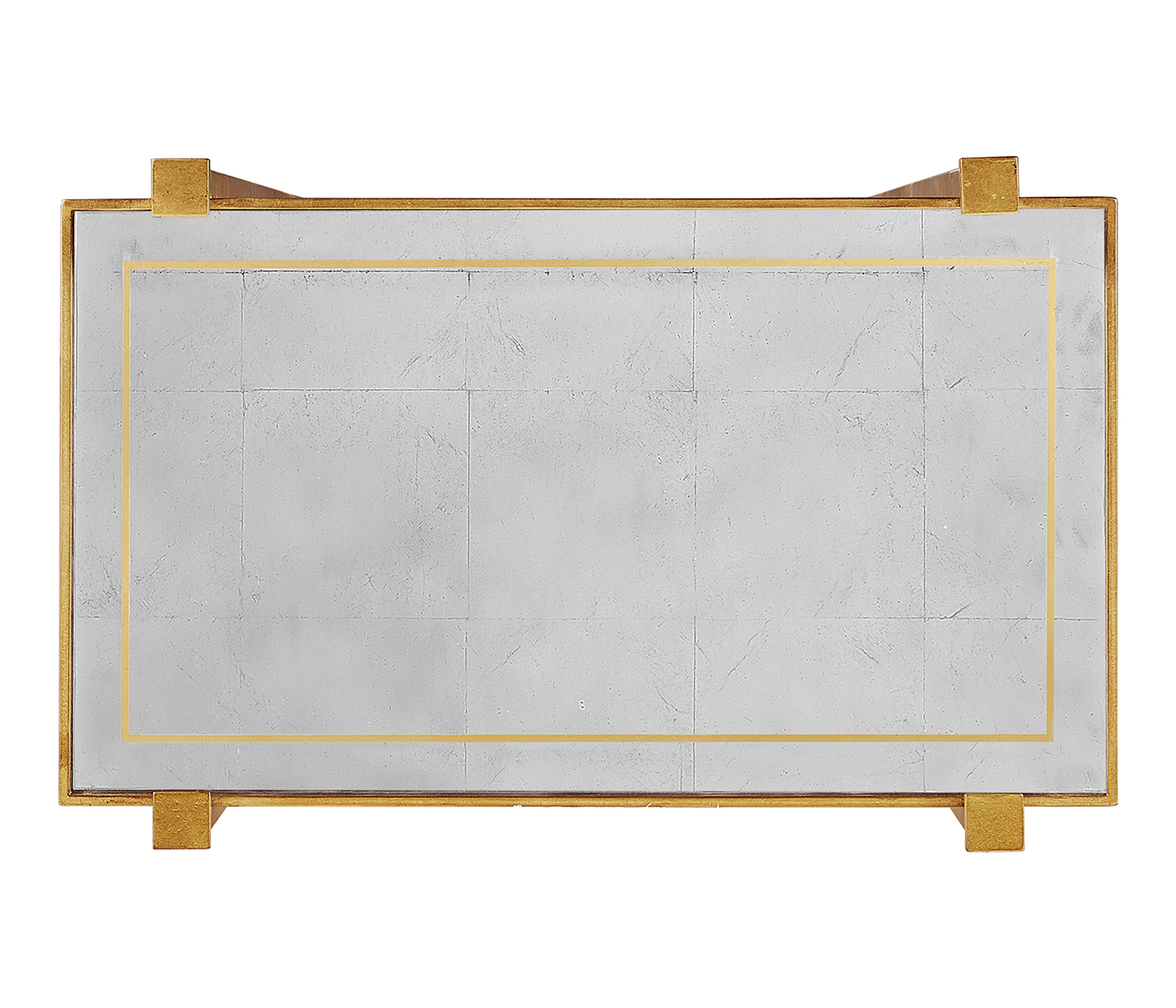 Églomisé & Gilded Iron Narrow Four-Tier Étagère