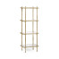 Églomisé & Silver Iron Narrow Four-Tier Étagère