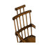 Dark Oak Windsor Style Rocking Arm Chair with A Studded Dark Antique Chestnut Leather Seat
