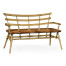 Natural Oak Bench with a Studded Antique Chestnut Leather Seat