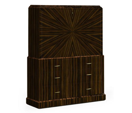 Art Deco Macassar Ebony High Lustre Secretaire