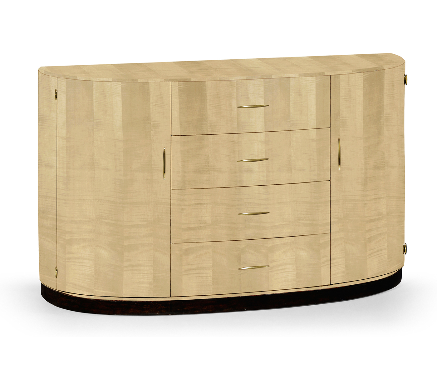 Art Deco Demilune Sideboard with Brass