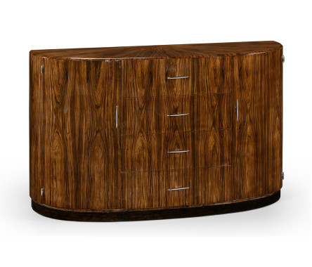 Art Deco demilune sideboard with stainless steel (High lustre)