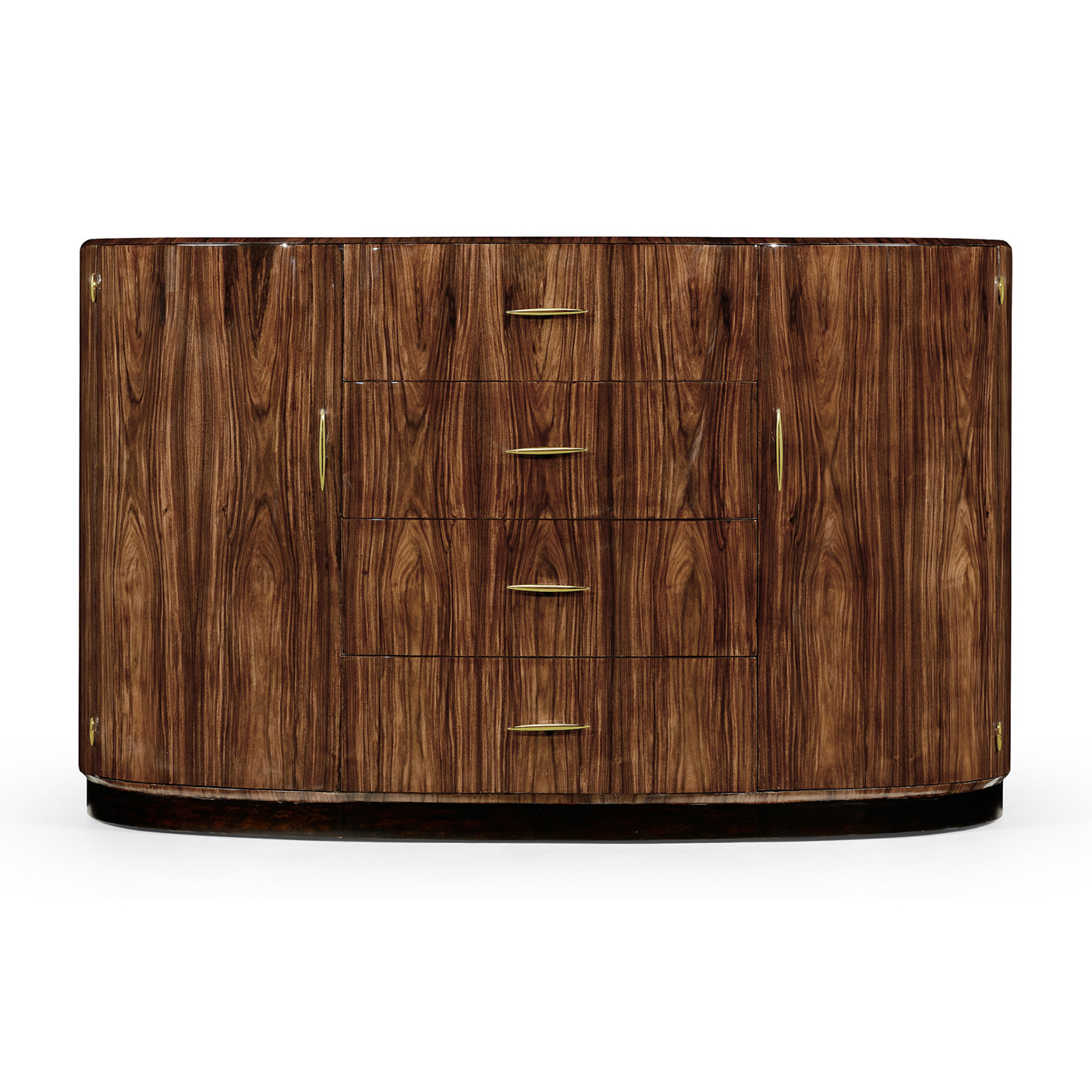 Art Deco demilune sideboard with stainless steel (Satin)