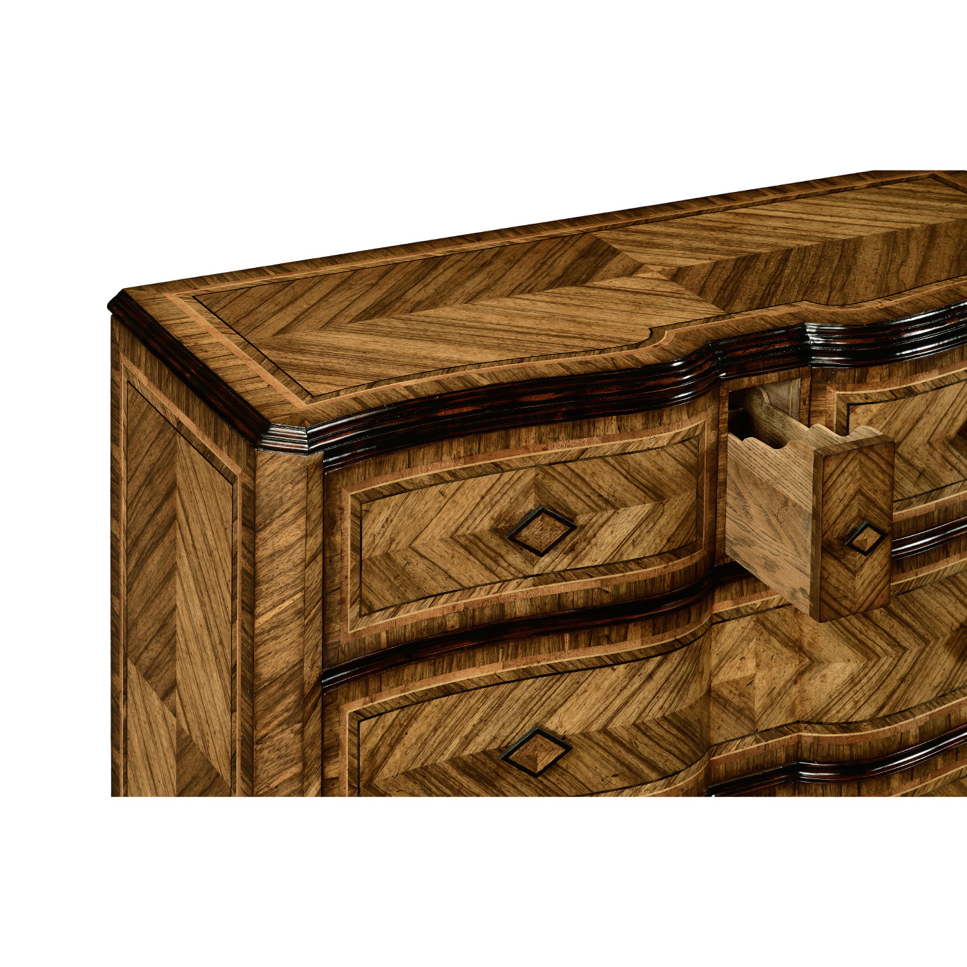 Large argentinian walnut chest of drawers