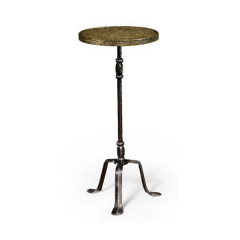 Textured Brass & Iron Lamp Table