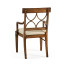Regency Crotch Walnut Curved Back Arm Chair