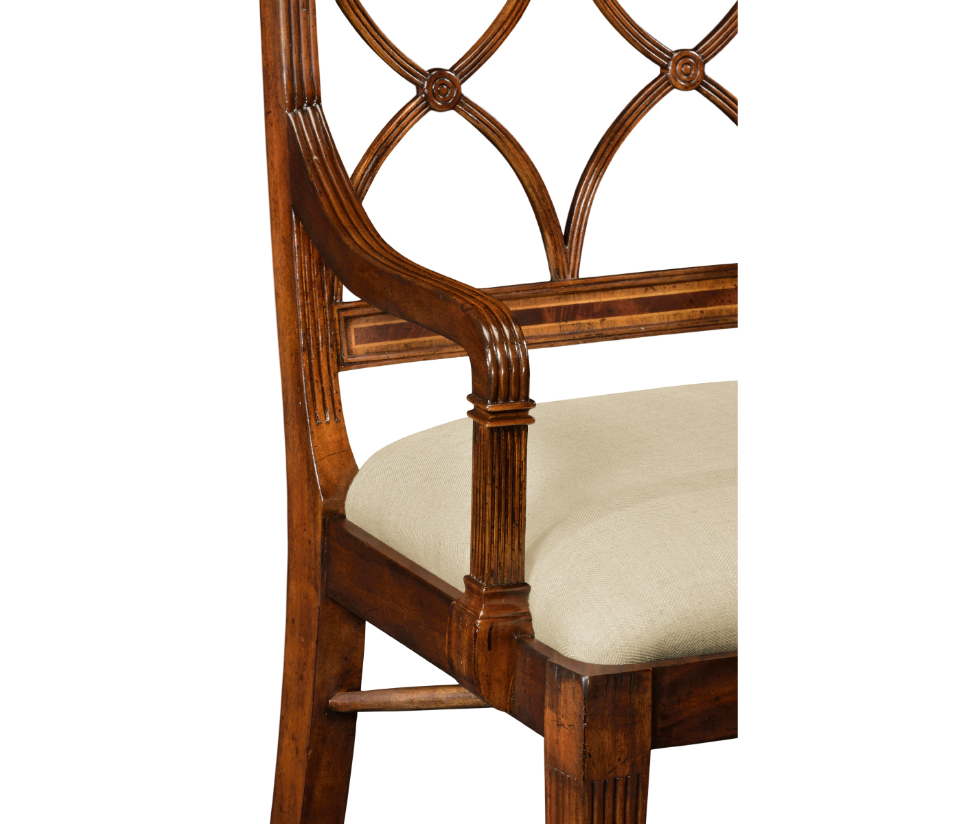Regency Mahogany Curved Back Arm Chair