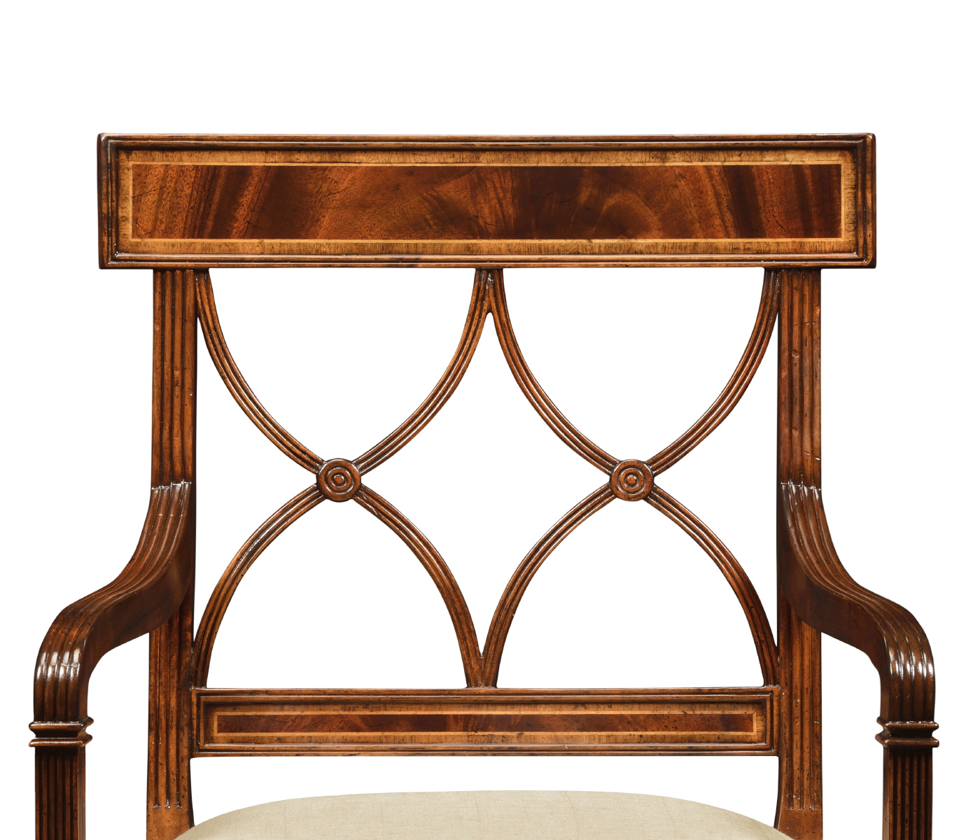 Regency Mahogany Curved Back Arm Chair