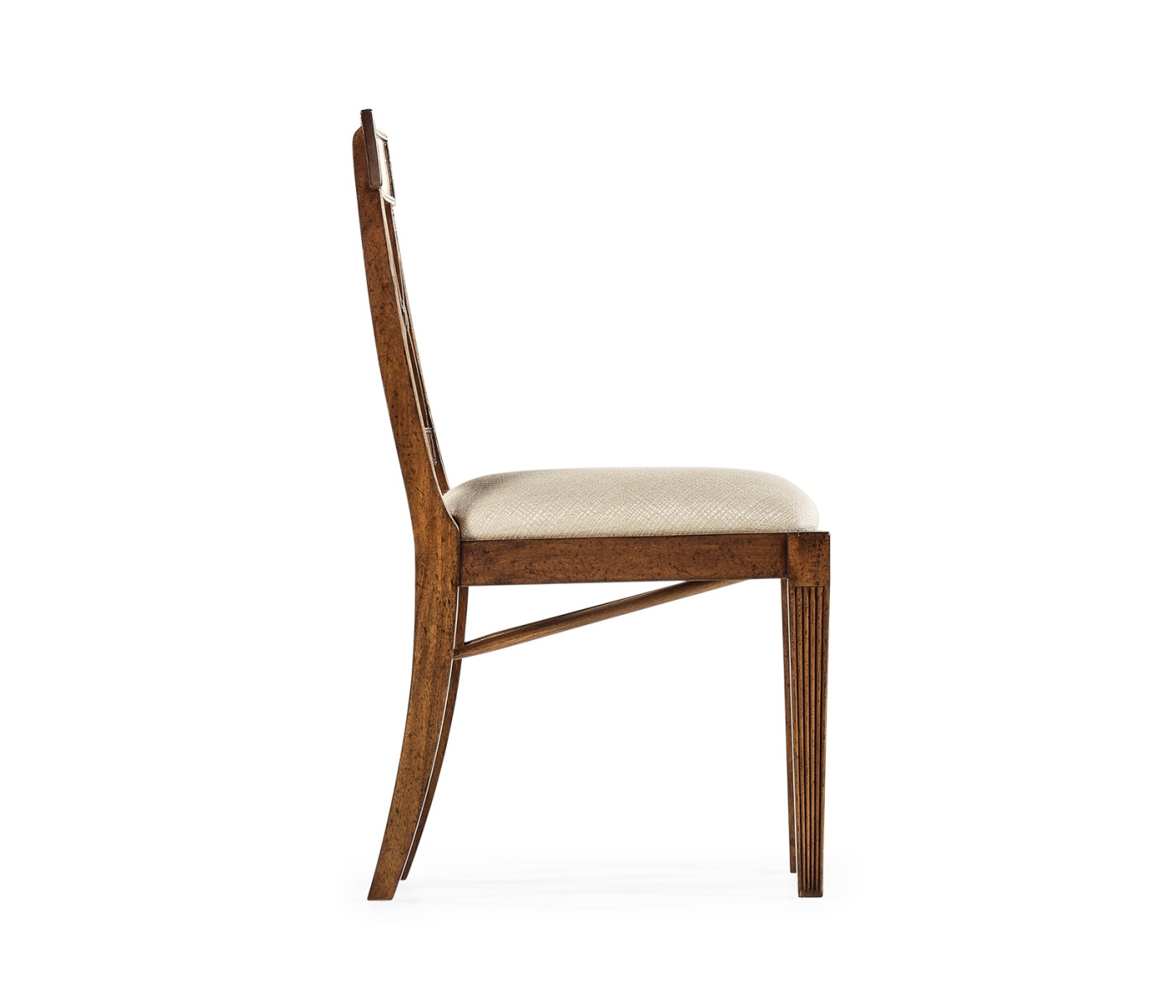 Regency Crotch Walnut Curved Back Side Chair