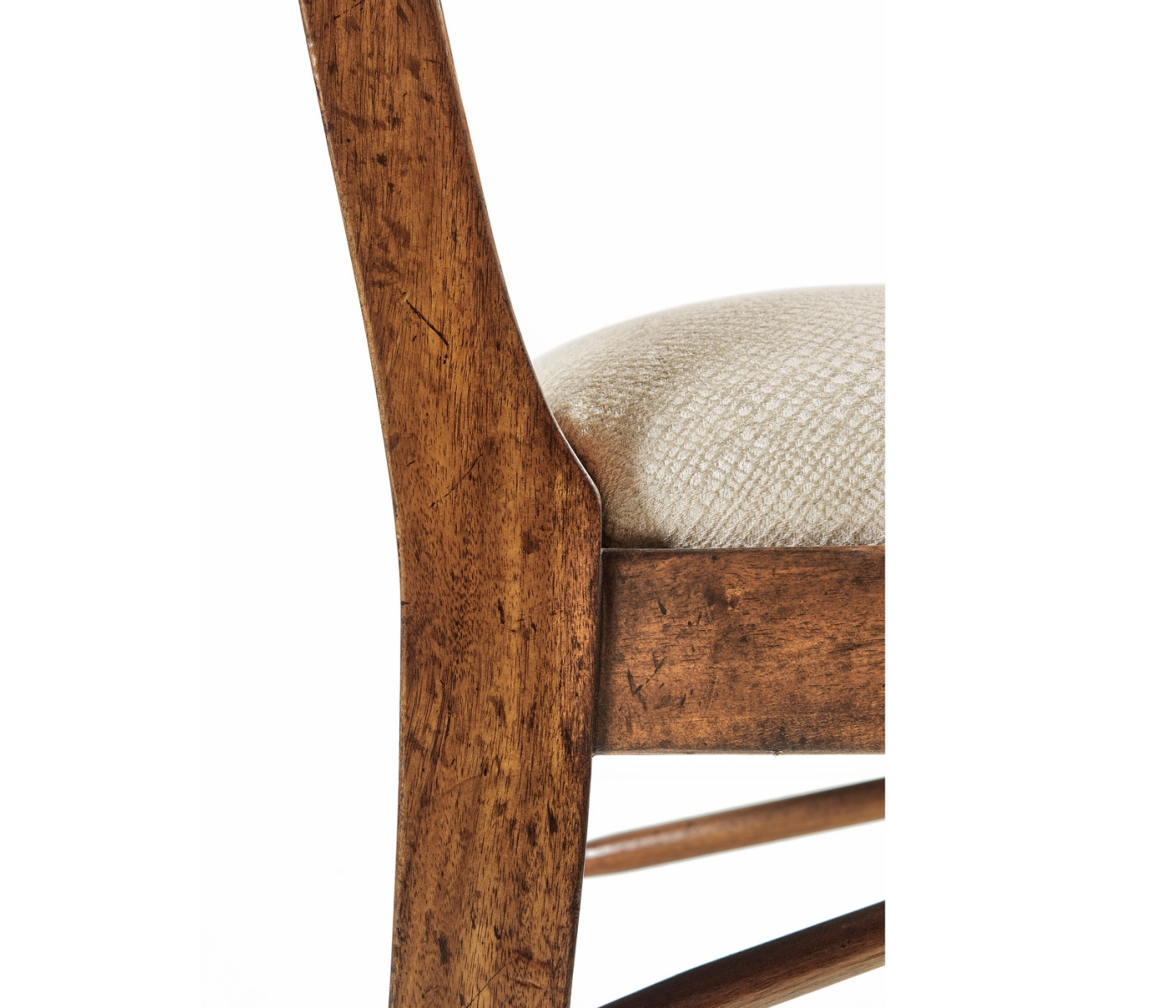 Regency Crotch Walnut Curved Back Side Chair