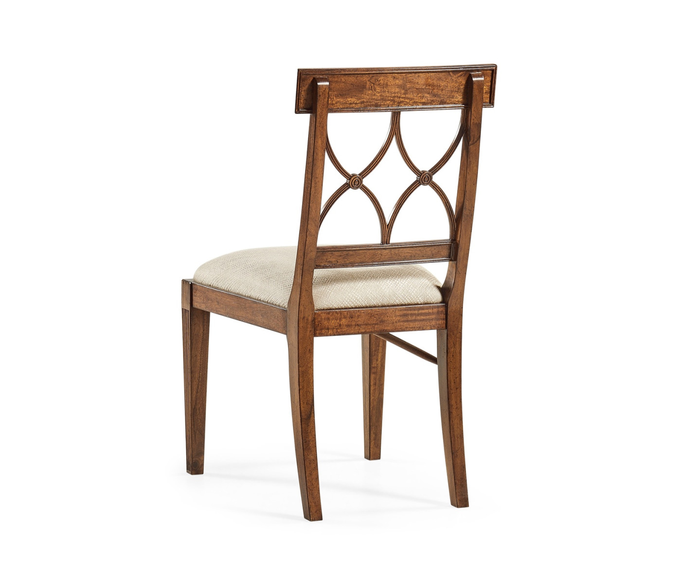 Regency Crotch Walnut Curved Back Side Chair