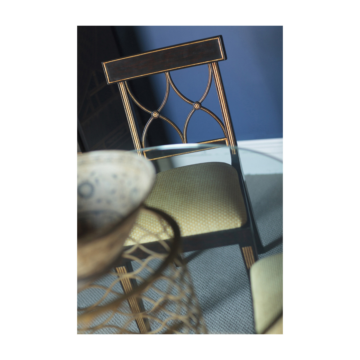 Regency Crotch Walnut Curved Back Side Chair