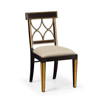 Regency Black Painted Curved Back Side Chair