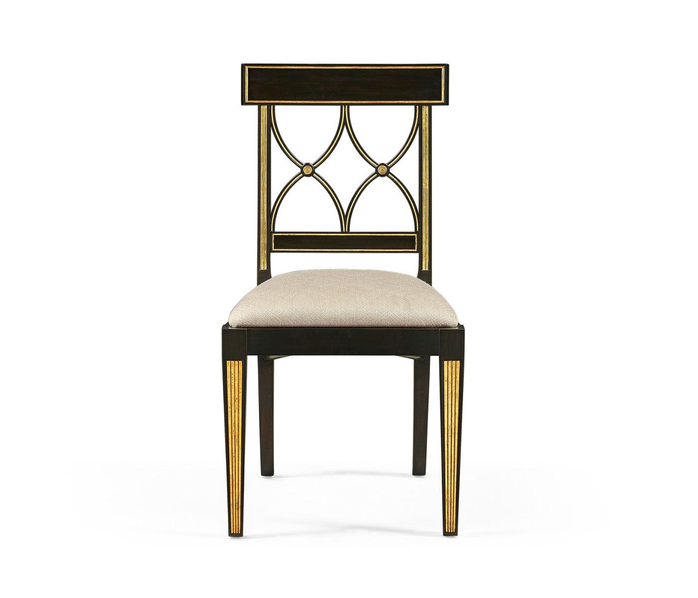 Regency Black Painted Curved Back Side Chair