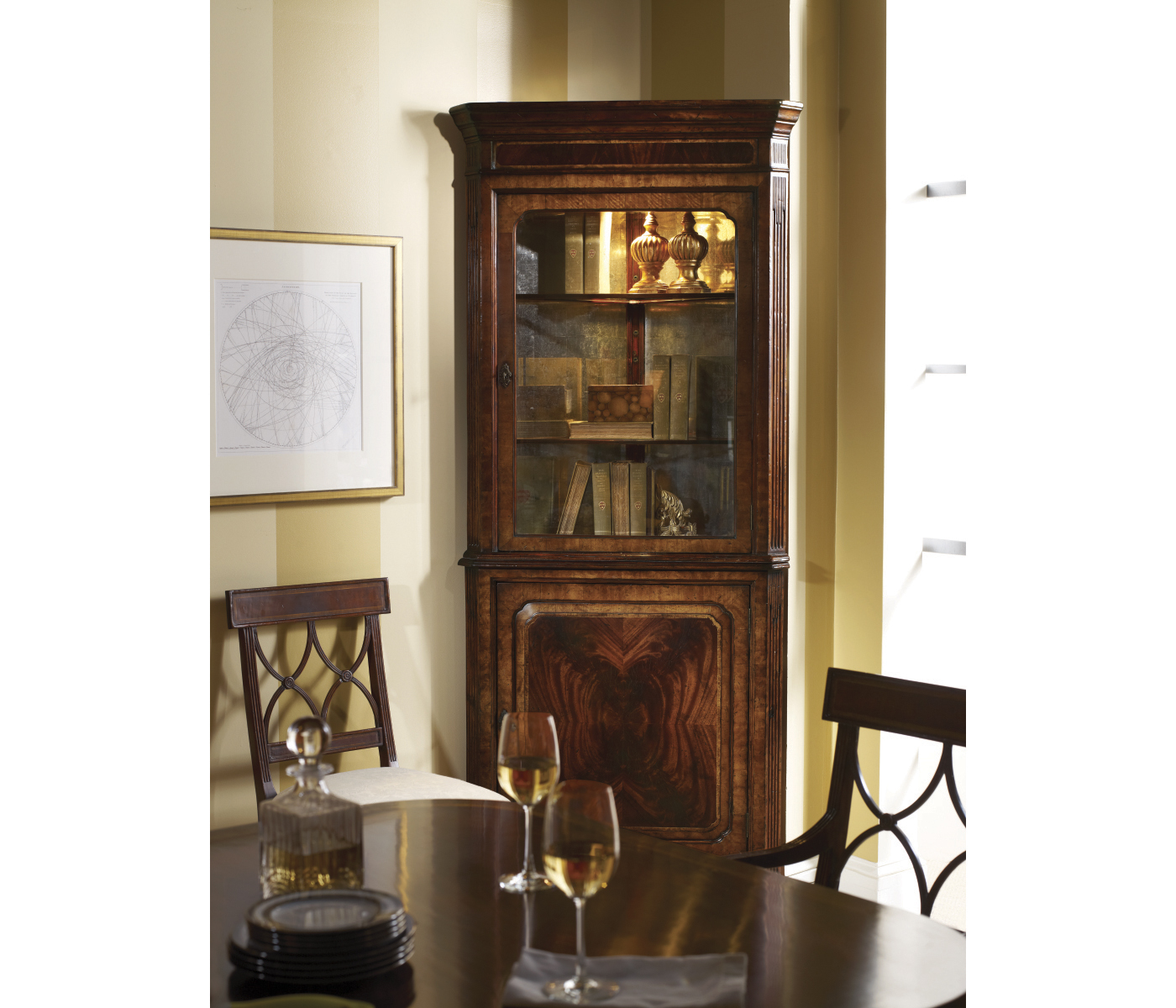 Regency Mahogany Curved Back Side Chair