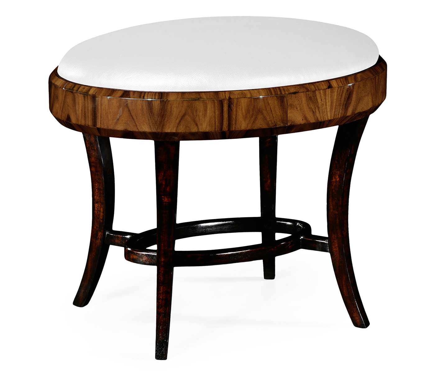 Rectangular Art Deco Santos Rosewood High Lustre Dressing Stool