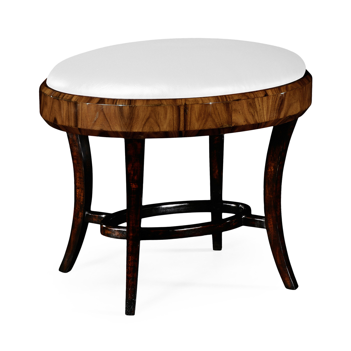 Rectangular Art Deco Santos Rosewood High Lustre Dressing Stool