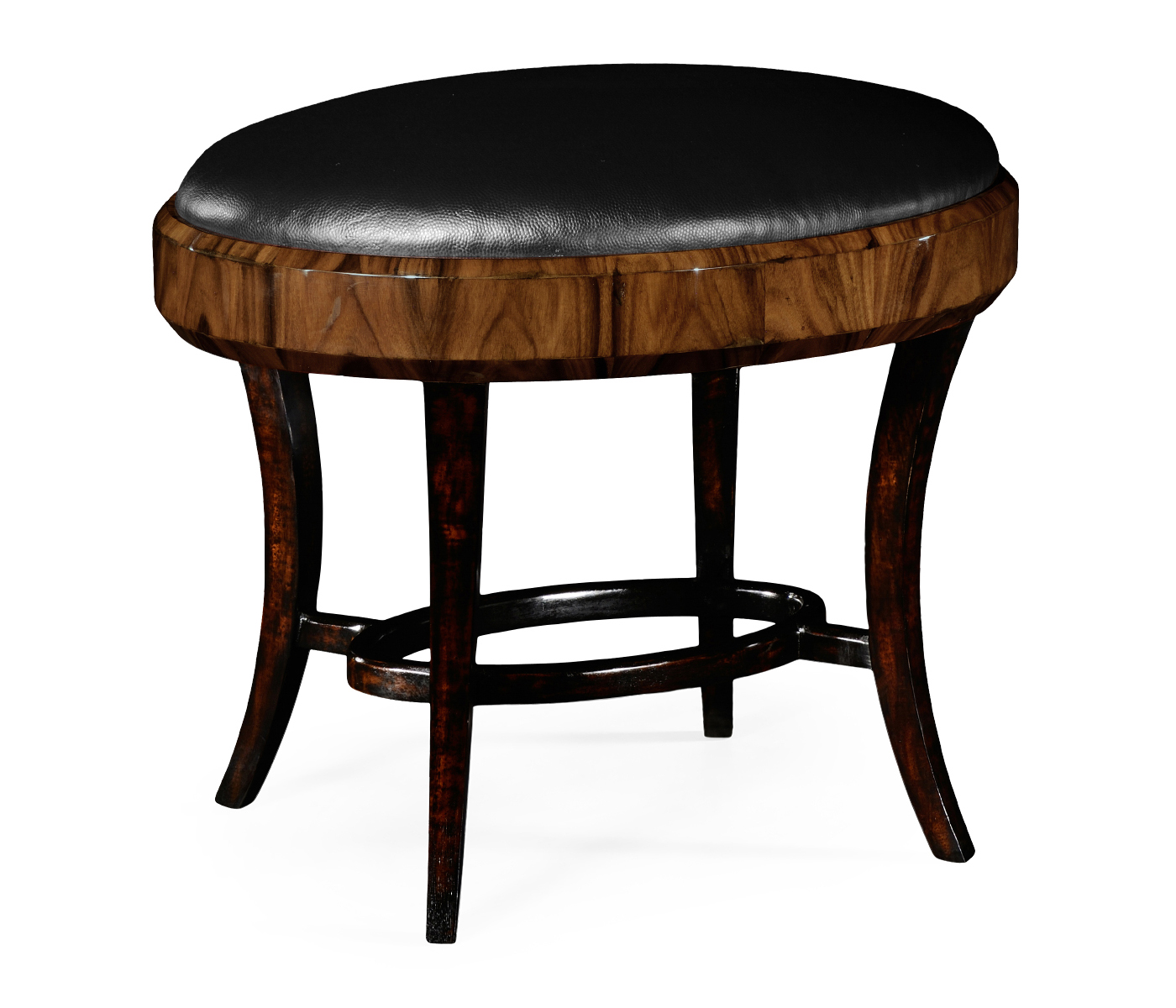 Rectangular Art Deco Santos Rosewood Satin Dressing Stool