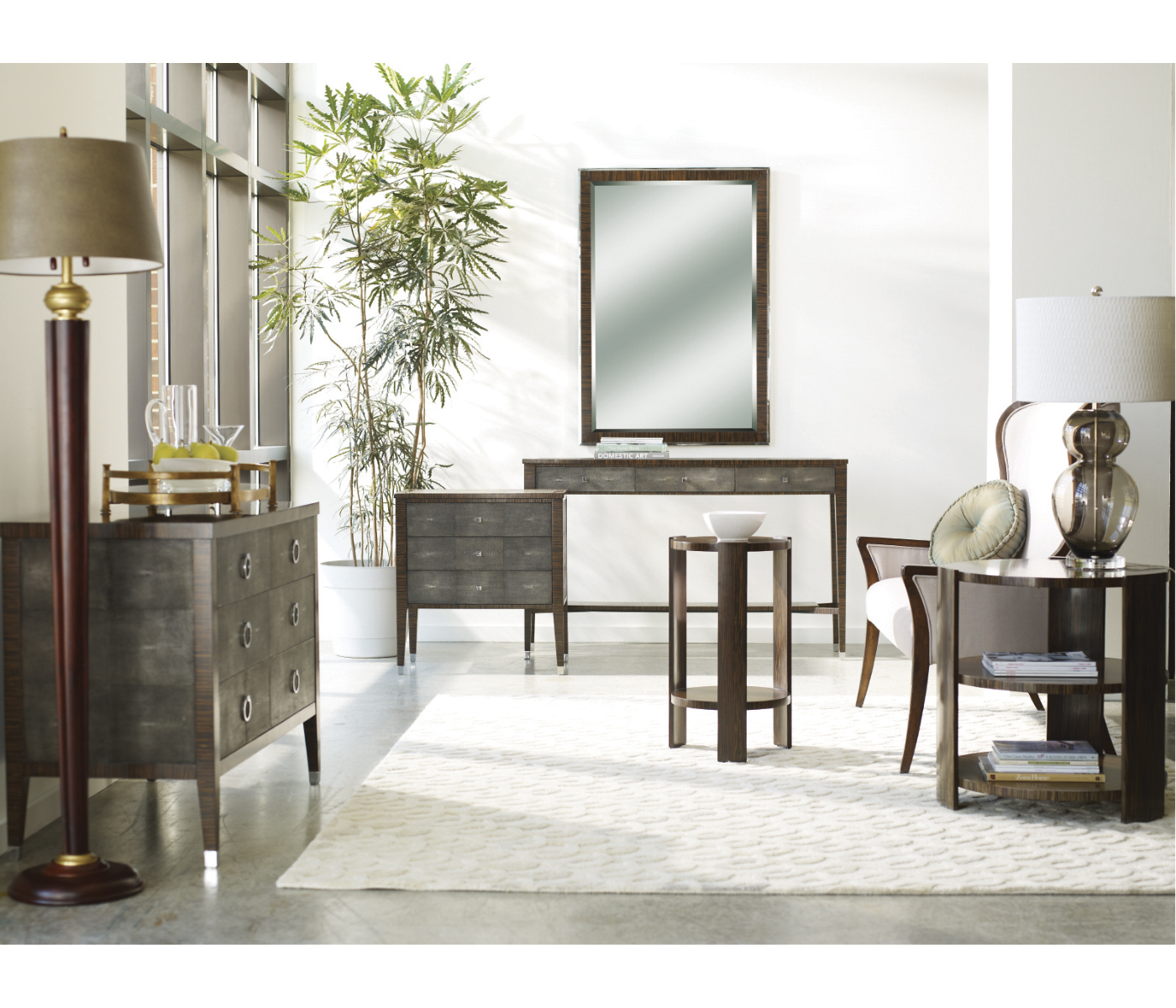 High Curved Back Upholstered Settee