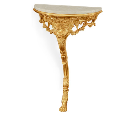 Carved & Gilded Bracket Console (Scagliola Top)