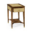 Ivory Faux Shagreen Rectangular Side Table