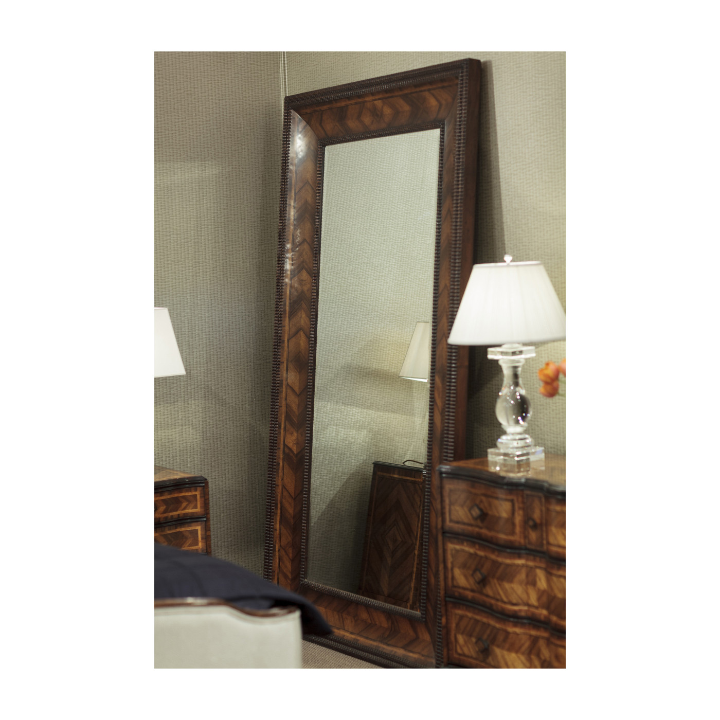 Gadrooned Floor Standing Mirror