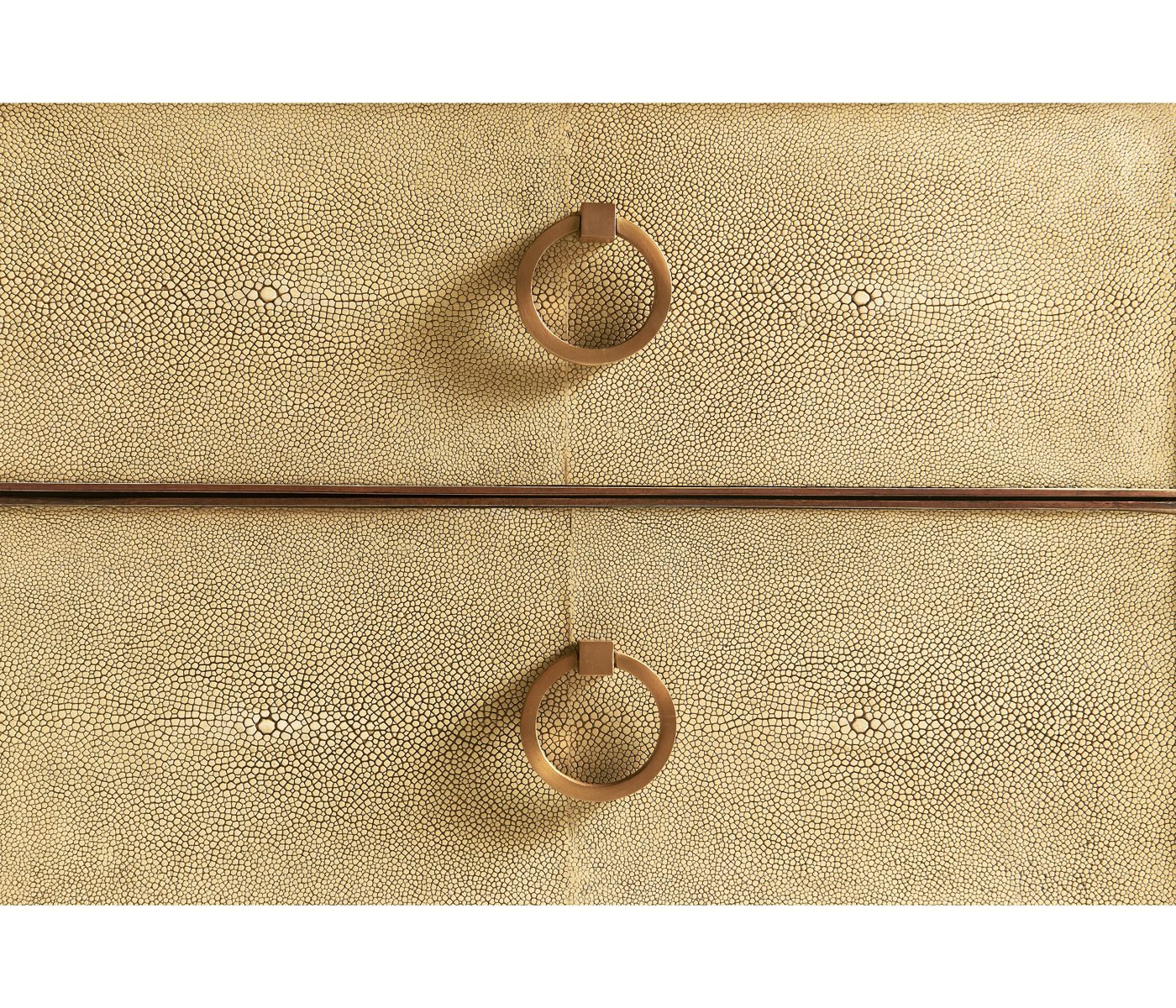 Ivory Faux Shagreen 3-Drawer Chest of Drawers