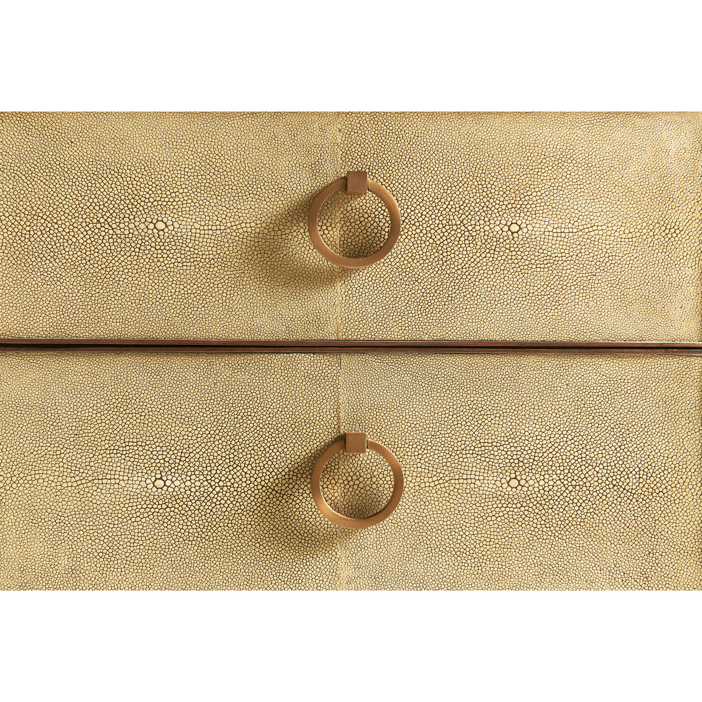 Ivory Faux Shagreen 3-Drawer Chest of Drawers