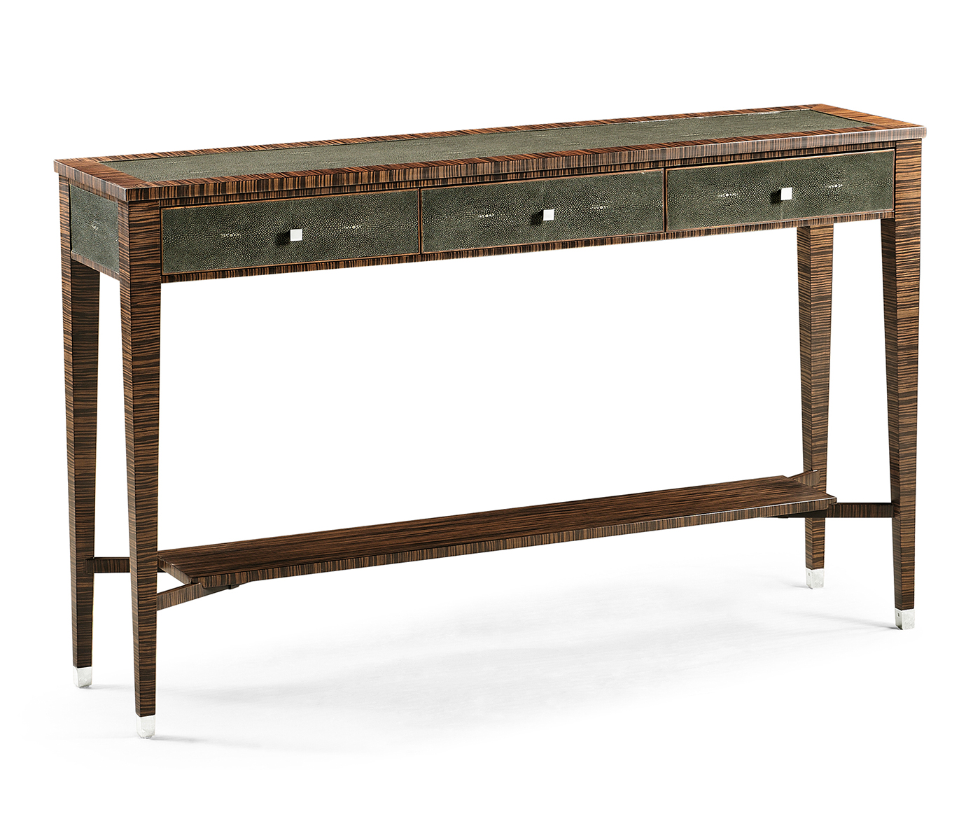 Faux Macassar Ebony & Anthracite Shagreen Console
