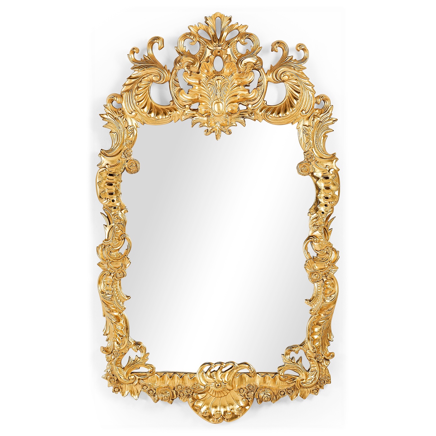 Finely carved & gilded rococo style mirror