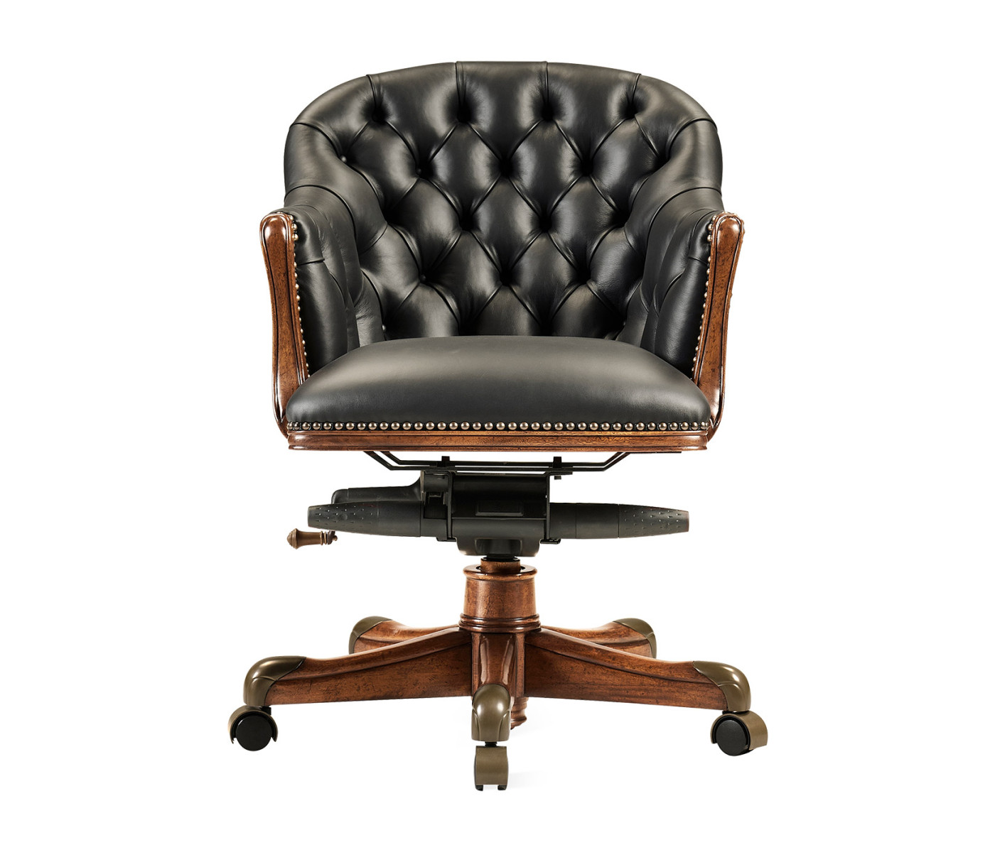 Chesterfield Style Walnut Office Chair
