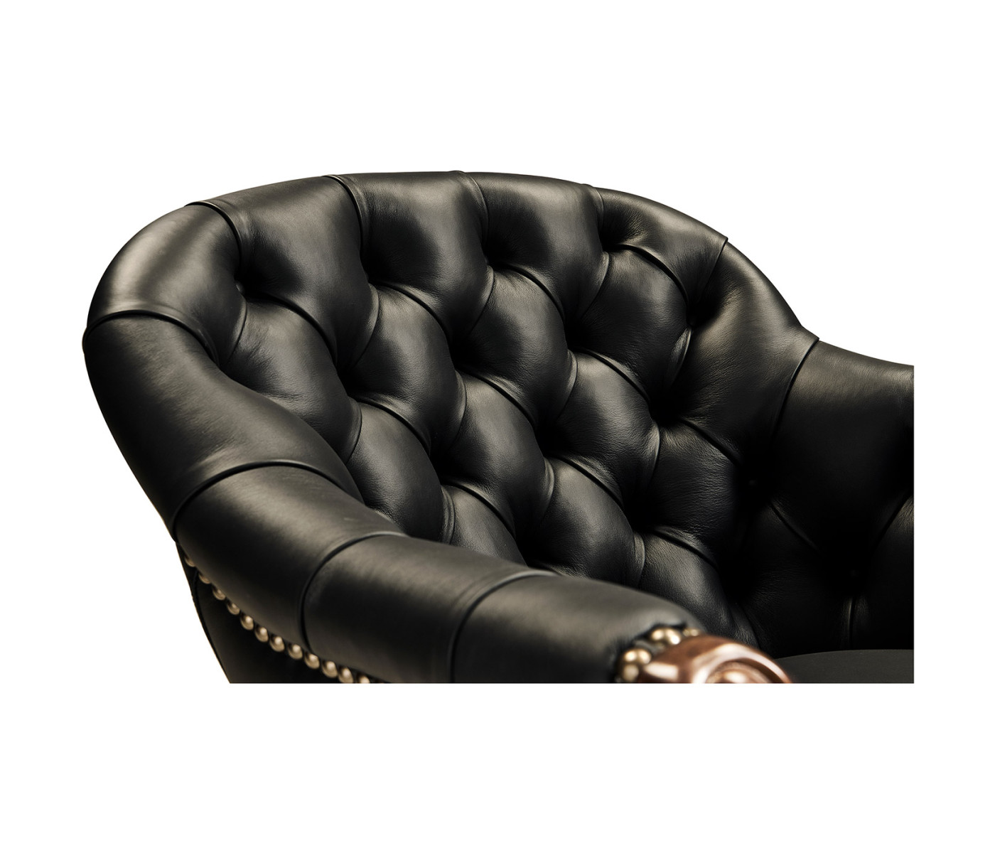 Chesterfield Style Walnut Office Chair