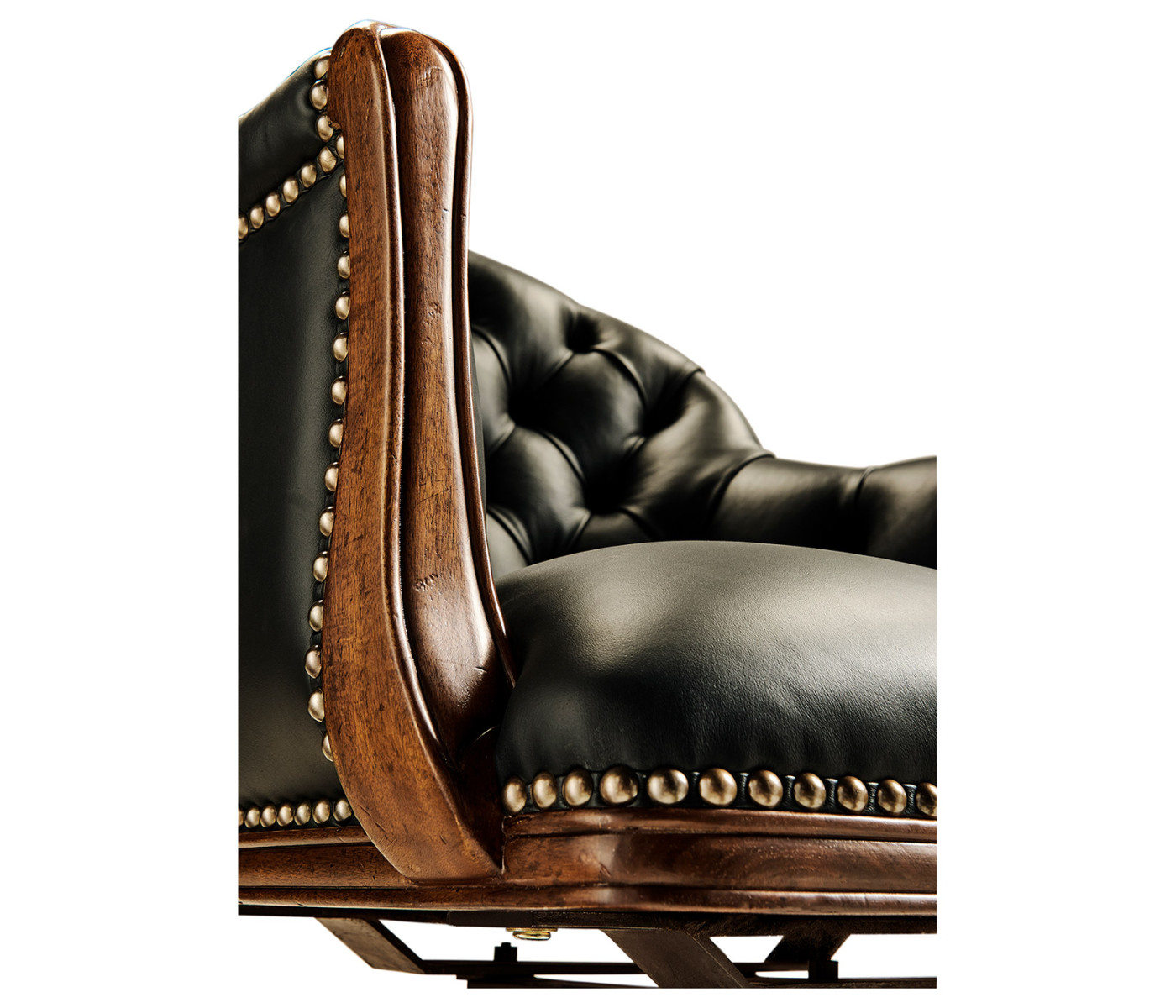 Chesterfield Style Walnut Office Chair