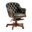 Chesterfield Style Walnut Office Chair
