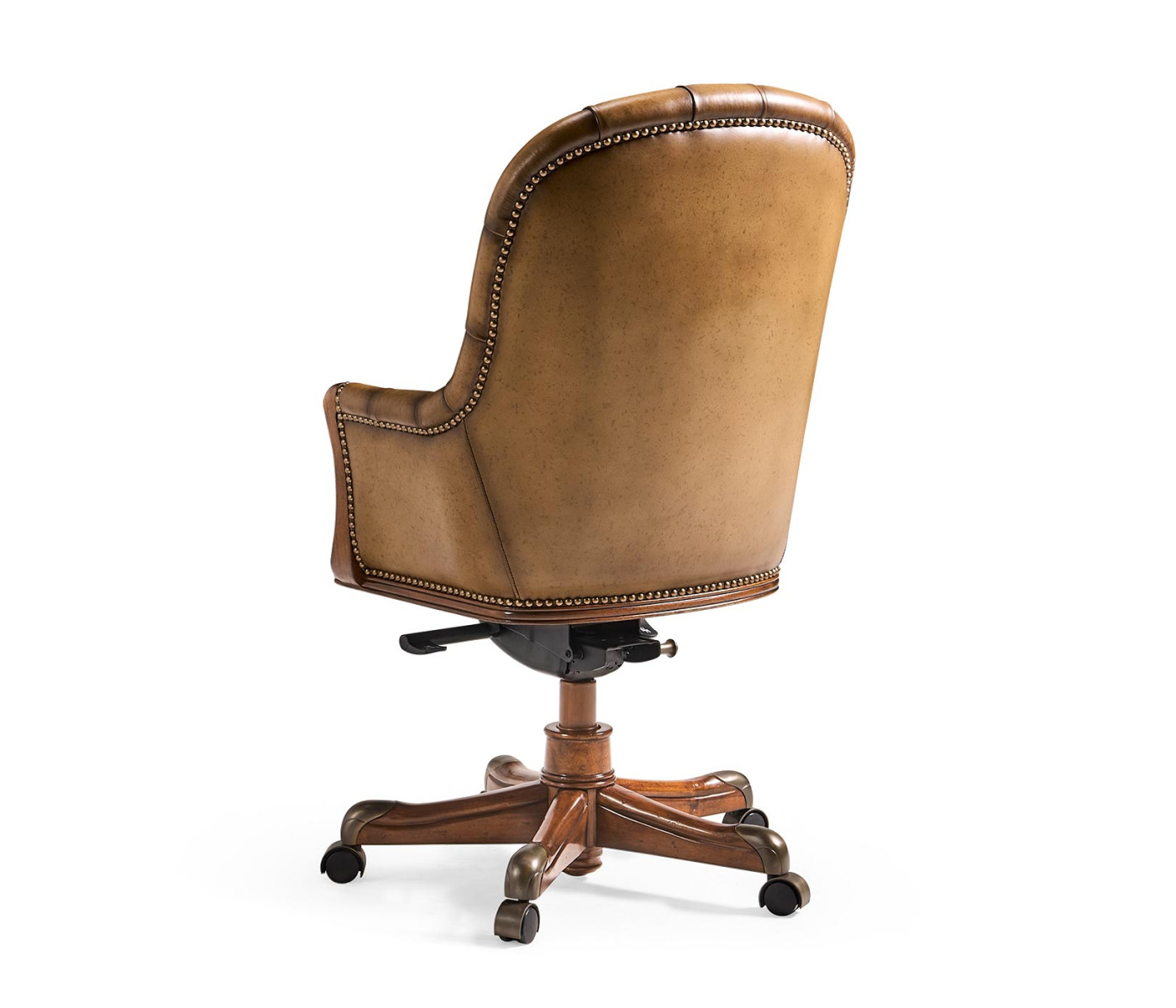 Chesterfield Style High Back Walnut Office Chair