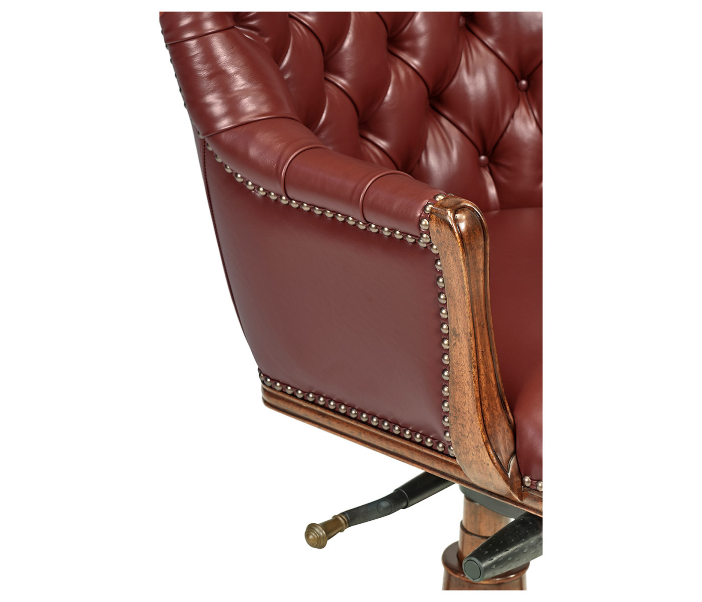 Chesterfield Style High Back Walnut Office Chair