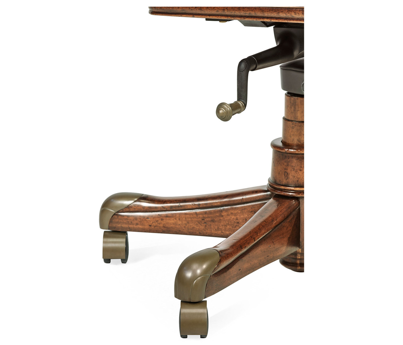 Chesterfield Style High Back Walnut Office Chair