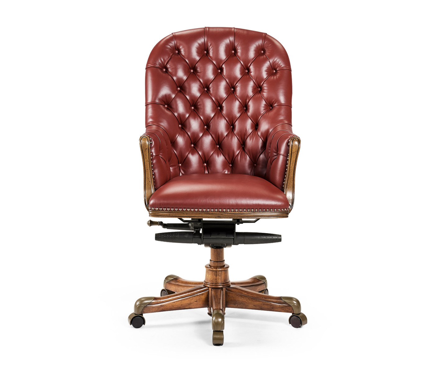 Chesterfield Style High Back Walnut Office Chair