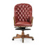 Chesterfield Style High Back Walnut Office Chair