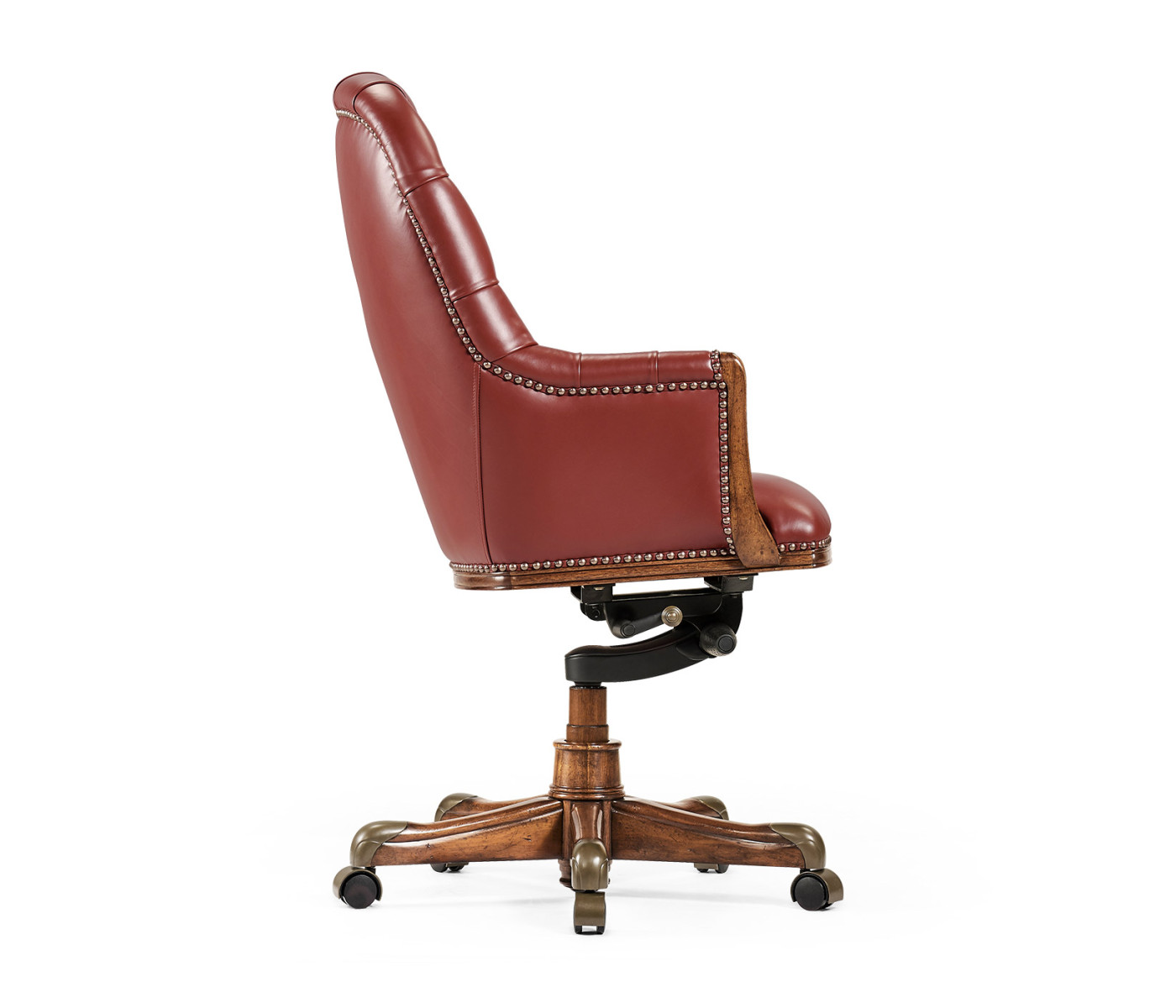 Chesterfield Style High Back Walnut Office Chair
