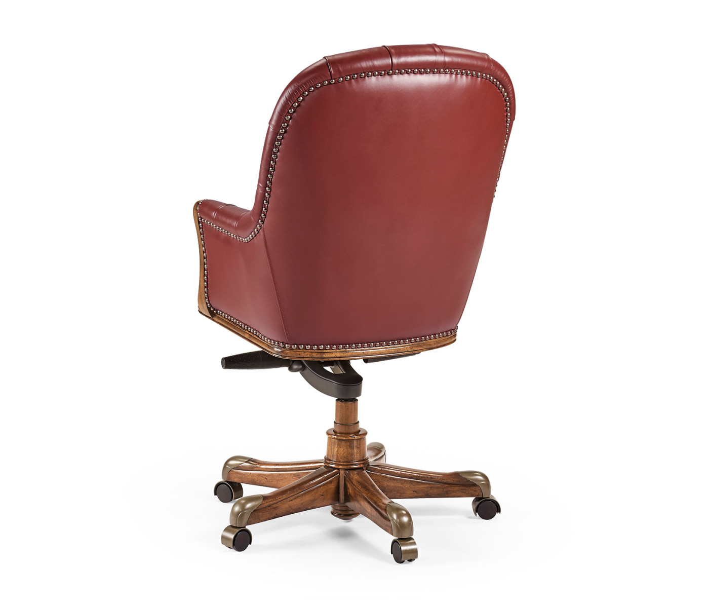 Chesterfield Style High Back Walnut Office Chair