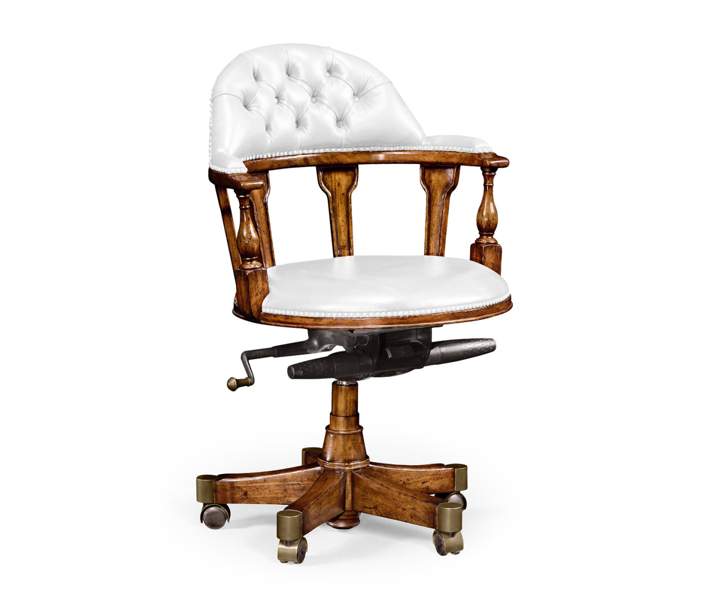 Captain's Style Walnut Office Chair