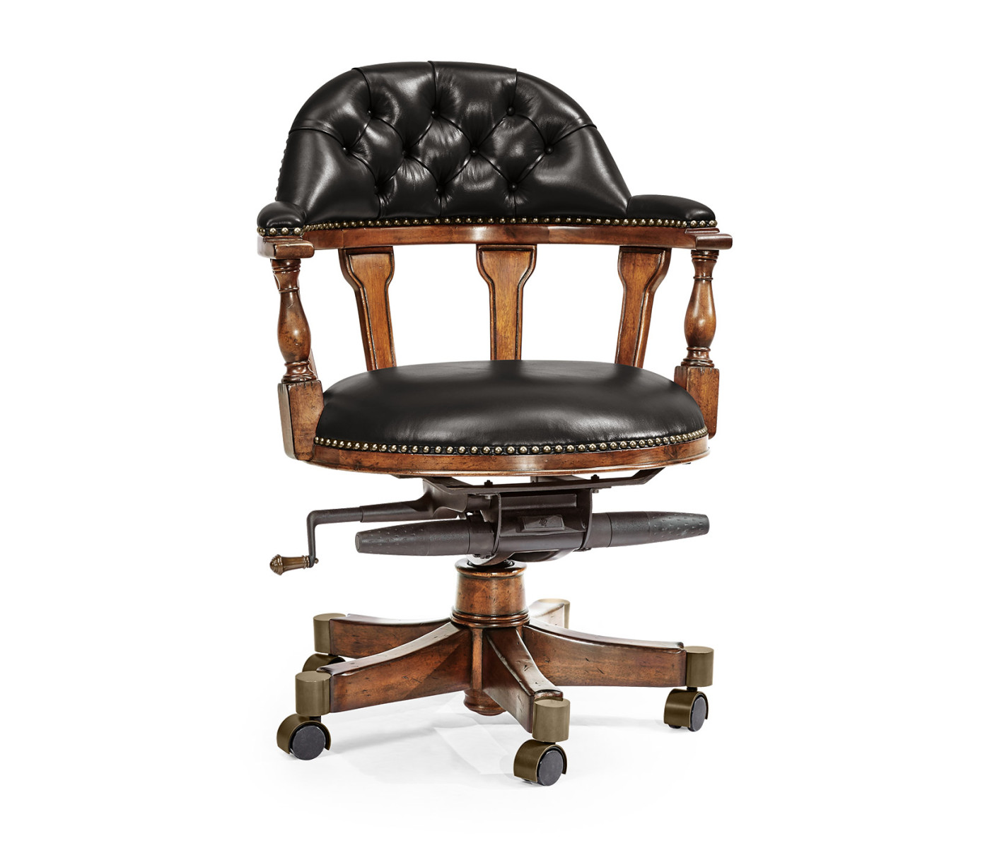 Captain's Style Walnut Office Chair