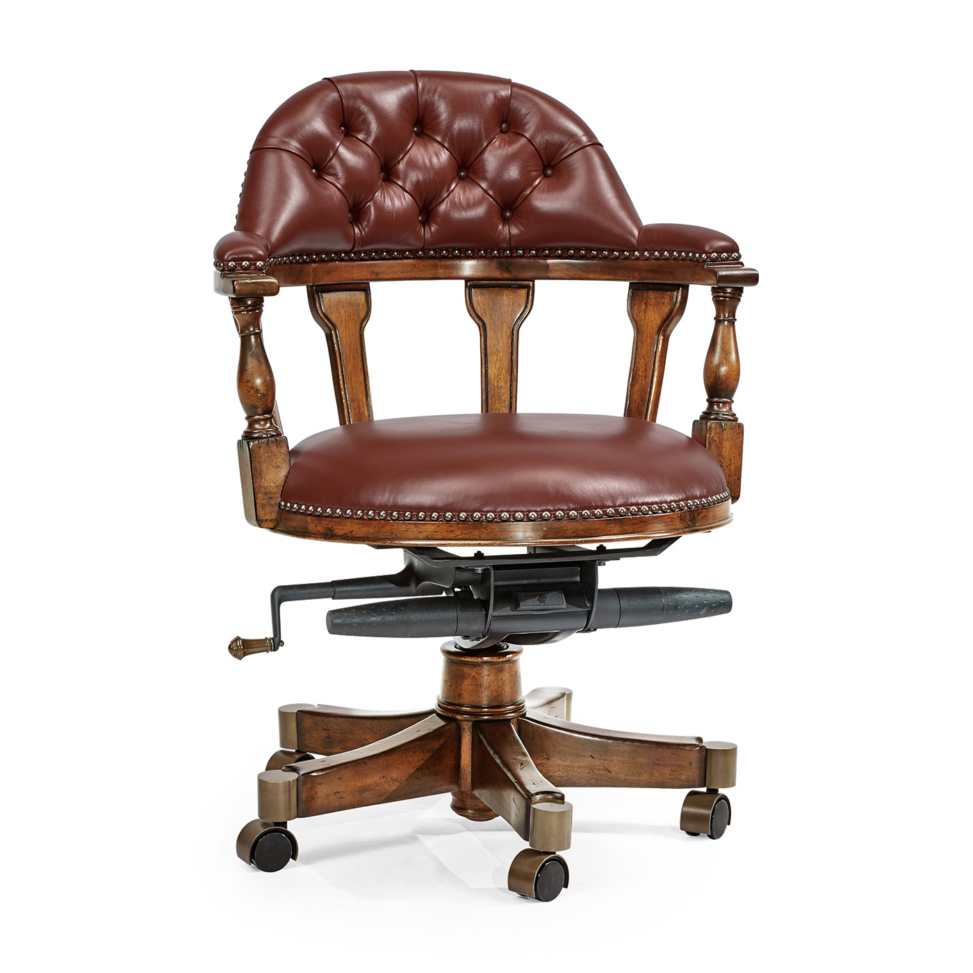 Captain's Style Walnut Office Chair