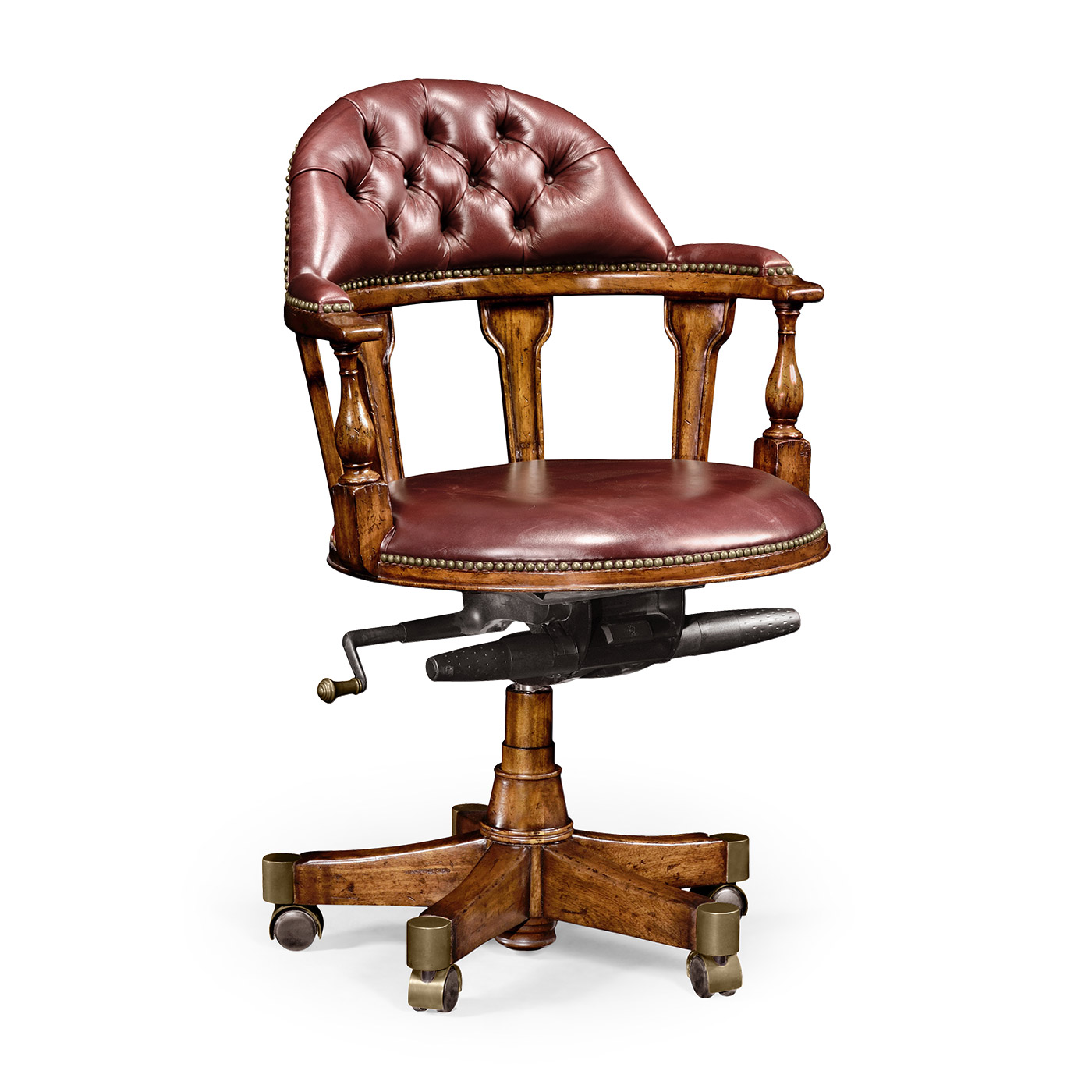 Captain's Style Walnut Office Chair