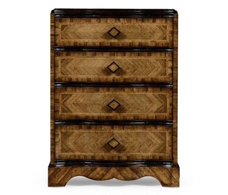 Small chest with decorative argentinian walnut veneer