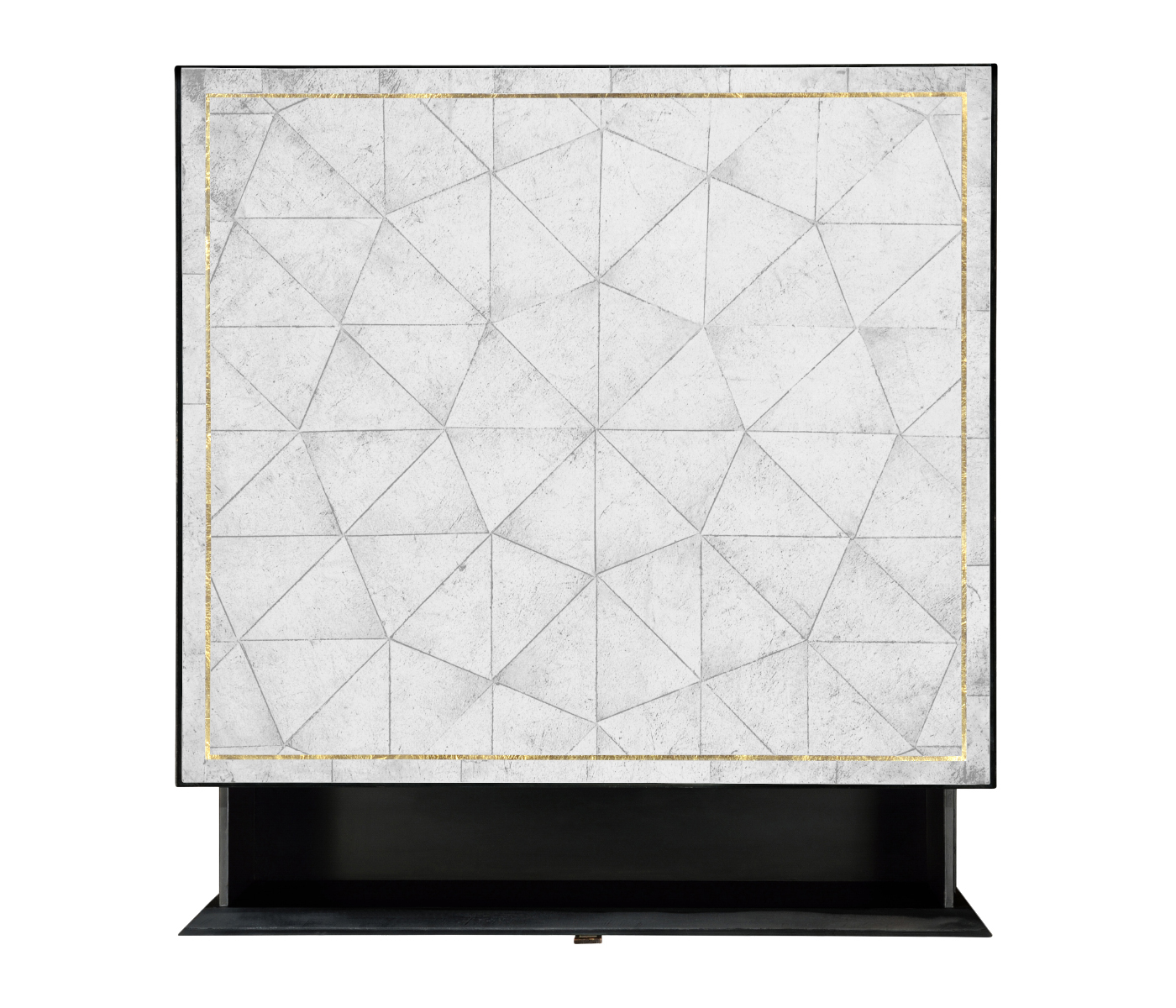 Églomisé & Bronze High Chest of Drawers