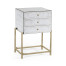 Églomisé & Silver High Chest of Drawers