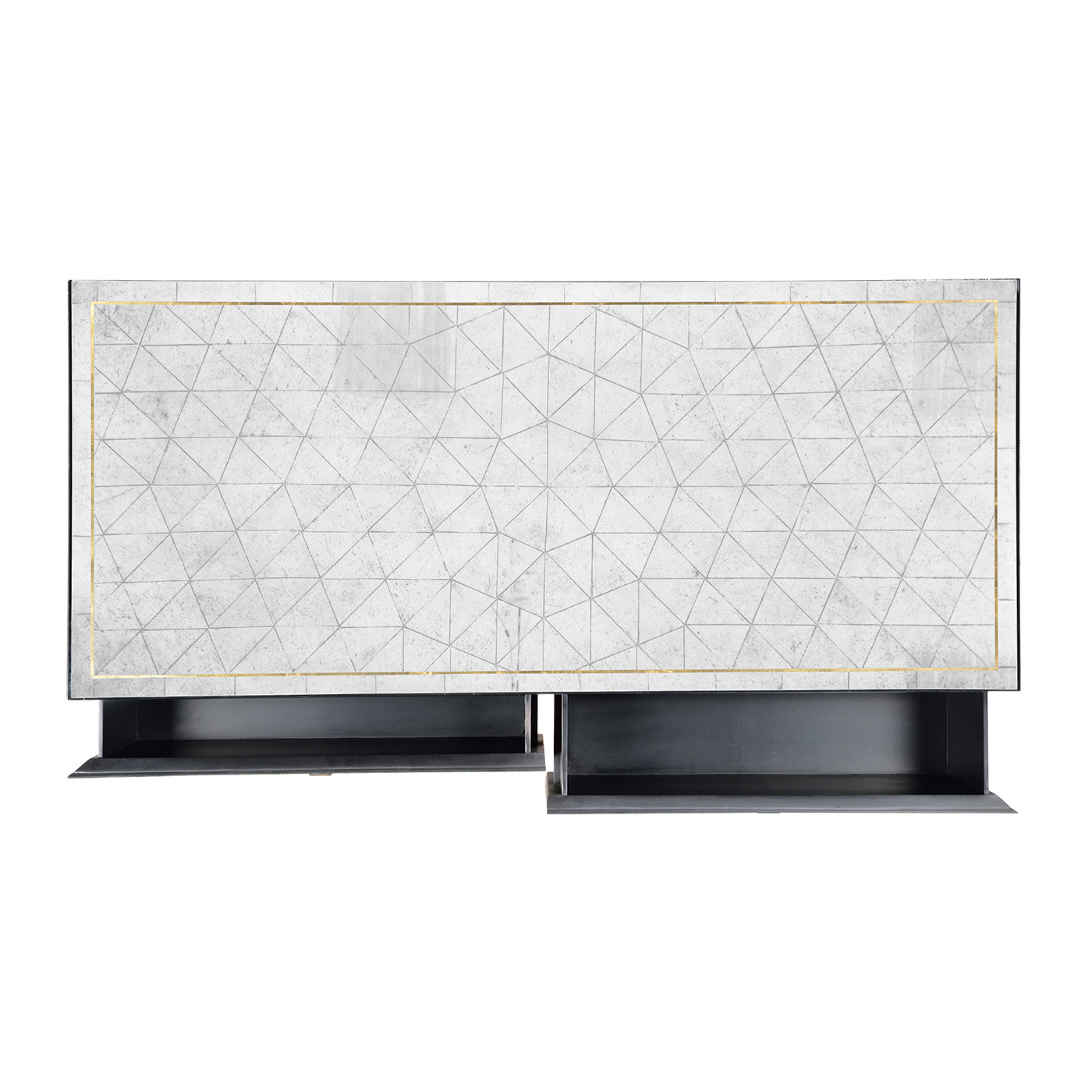 Églomisé & Bronze Large Chest of Drawers